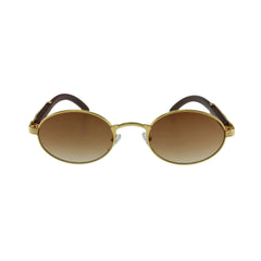 MQ Huncho Sunglasses in Gold / Brown