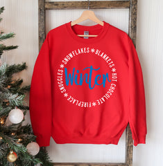 Snowflakes Blankets Winter Sweatshirt