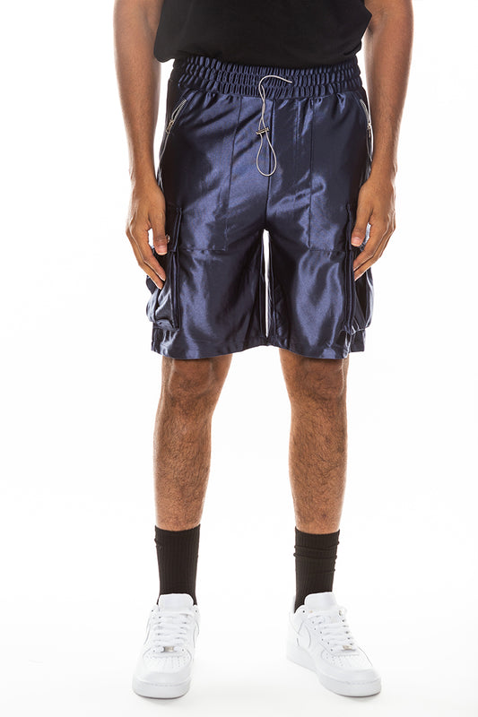 Satin Cargo Shorts