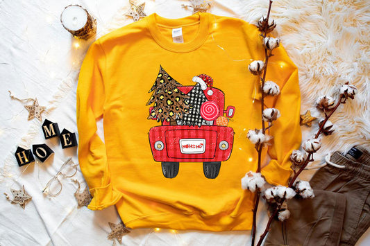 Christmas Tree Truck Sweatshirt