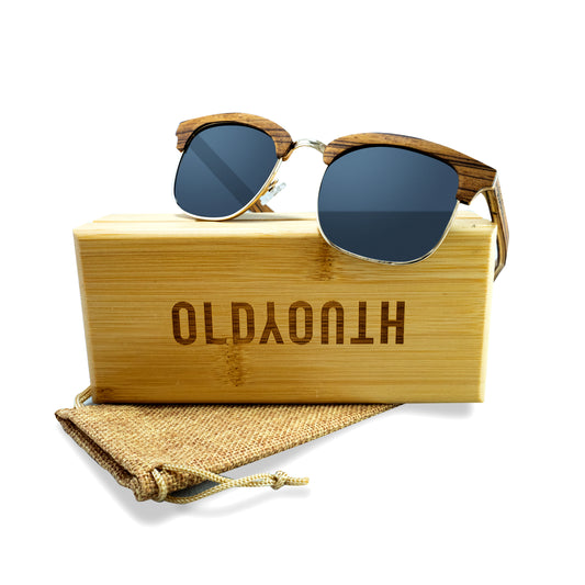 Zebra Wooden Sunglasses - Old Youth