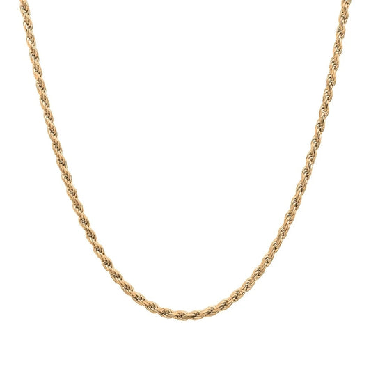 18K Over Sterling Silver 925 Rope Chain