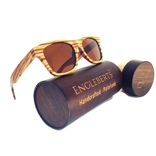 Zebrawood Full Frame Polarized Sunglasses with Case