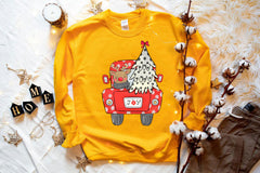 Joy Christmas Tree Truck Sweatshirt