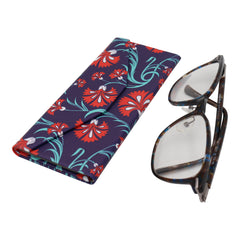 Eco Leather Magnetic Folding Hard Eyewear Glasses Case - Carnation