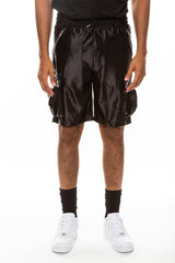 Satin Cargo Shorts