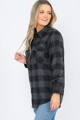 Oversize Boyfriend Plaid Checkered Flannel