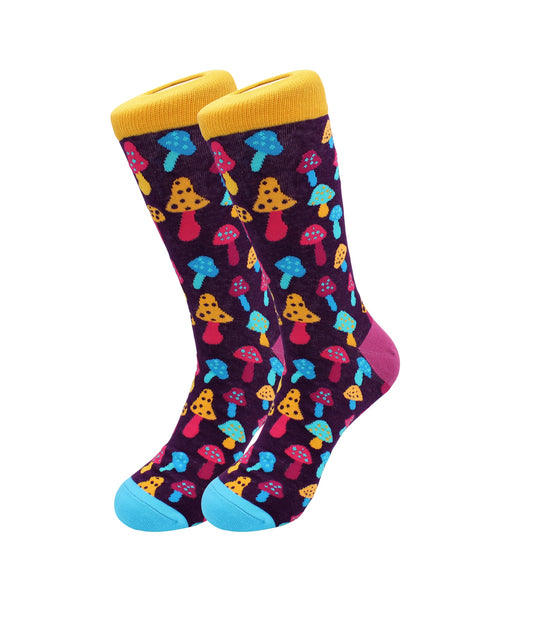 Sick Socks-Trippy Mushrooms-Trippy Dress Socks