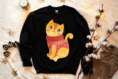 Cute Winter Cat Sweatshirt