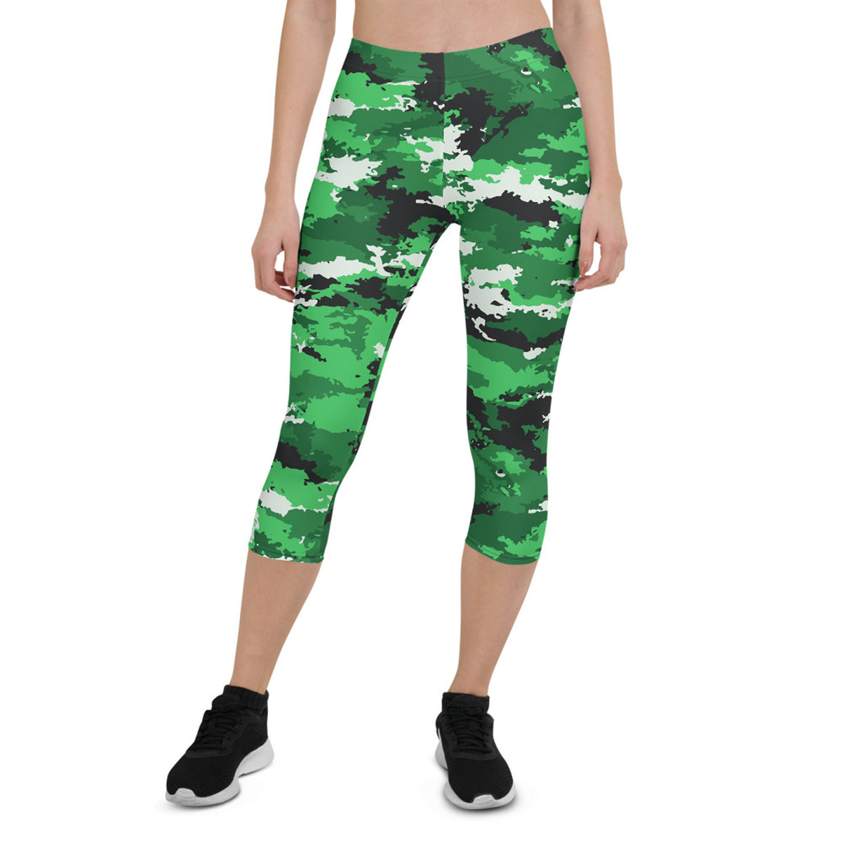 Green Camo Capri Leggings