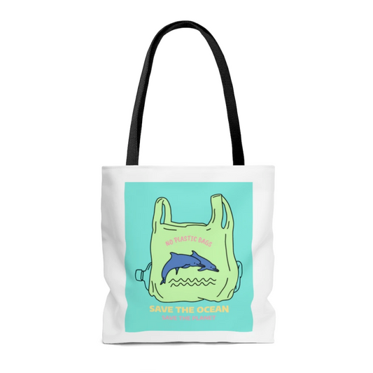 Save Earth Dolphins Edition Shopper Tote Bag Medium