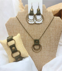 Leather Metal Boho Necklace