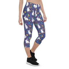 Easter Bunnies Capri Leggings for Women