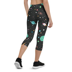 Galaxy Capri Leggings for Women