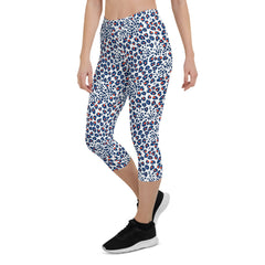 Animal Spots Capri Leggings for Women