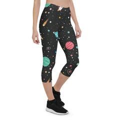 Galaxy Capri Leggings for Women