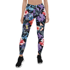 Womens Hawaii Hibiscus Floral Leggings