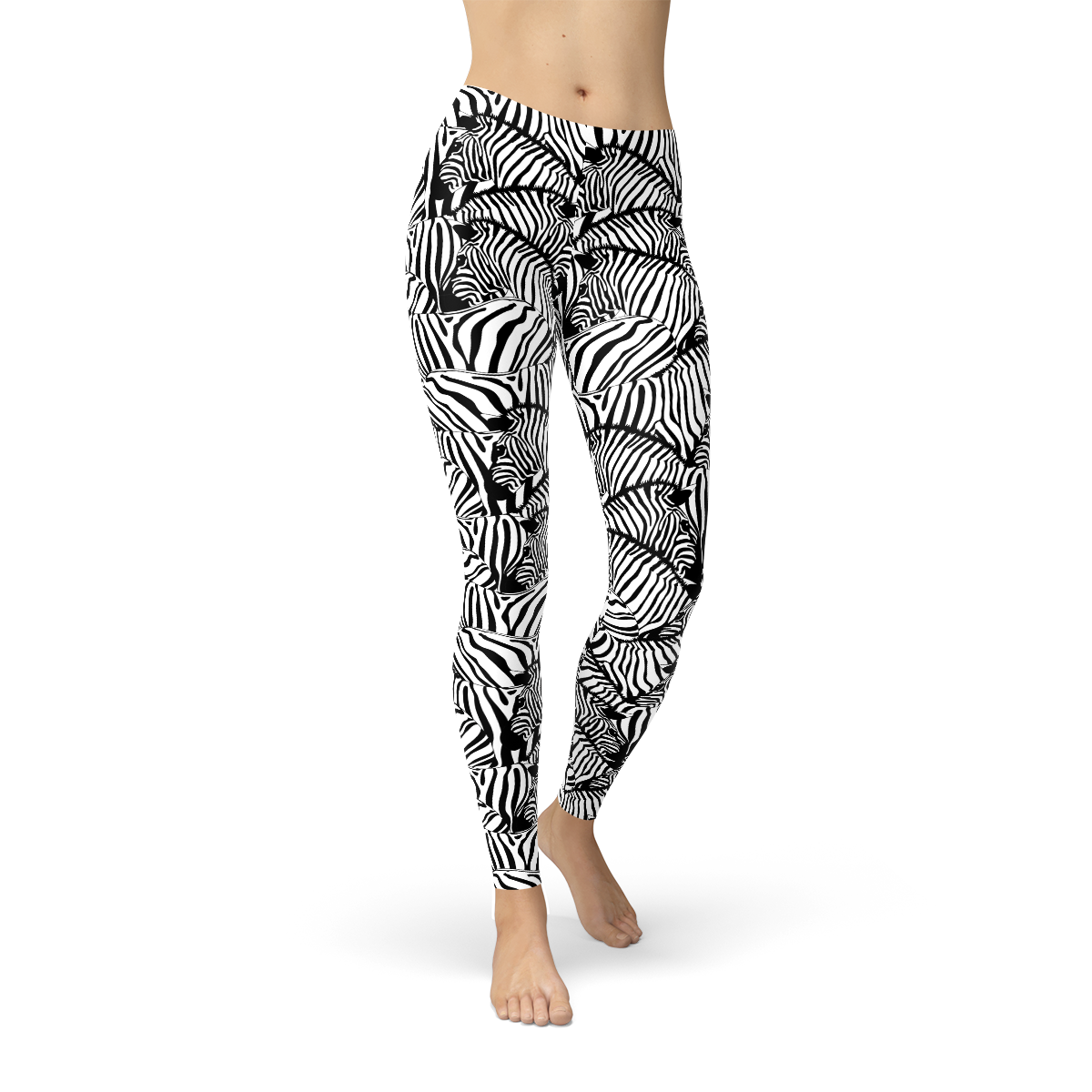 Womens Zebra Stripes Leggings