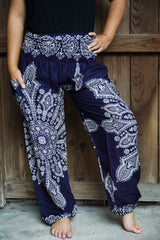 Purple Butterfly Harem Pants, Hippie Pants, Boho Pants