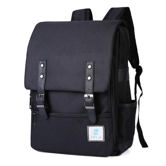 Slim Backpack,College, School & Business Fits 15-inch Laptop-All-Black