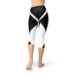 Womens Black Venom Capri Leggings