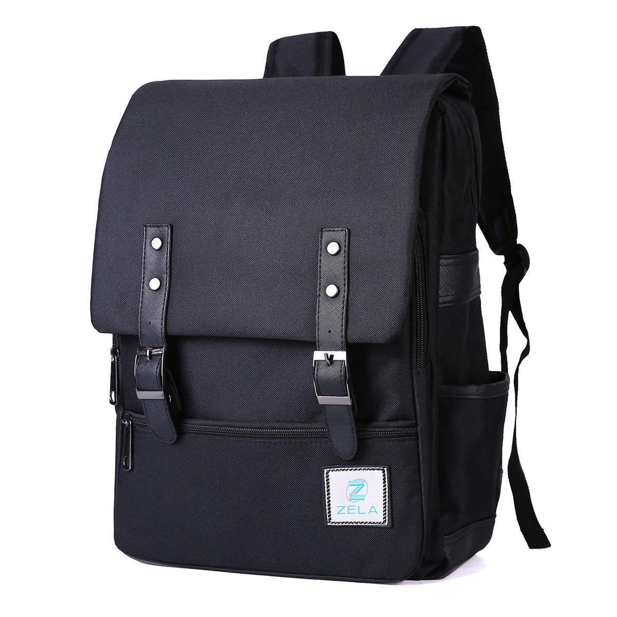 Slim Backpack,College, School & Business Fits 15-inch Laptop-All-Black