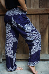 Purple Butterfly Harem Pants, Hippie Pants, Boho Pants