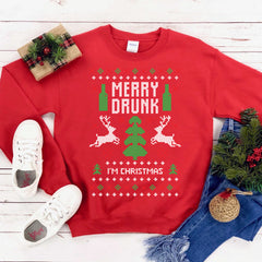 Merry Drunk I'm Christmas Sweatshirt