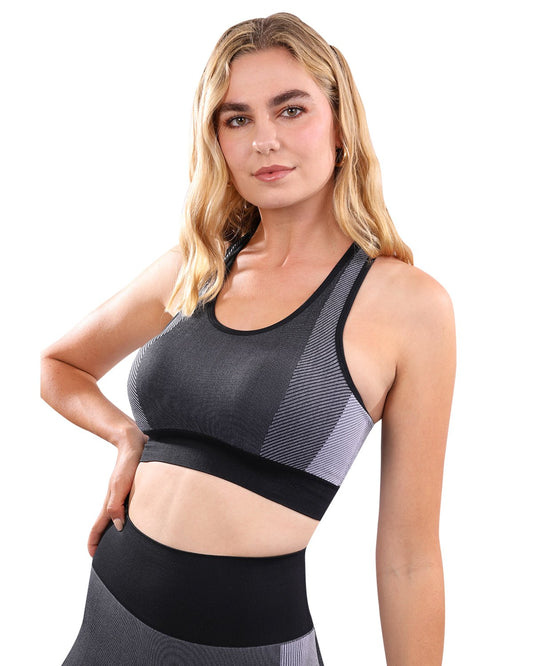 Arleta Seamless Sports Bra - Black