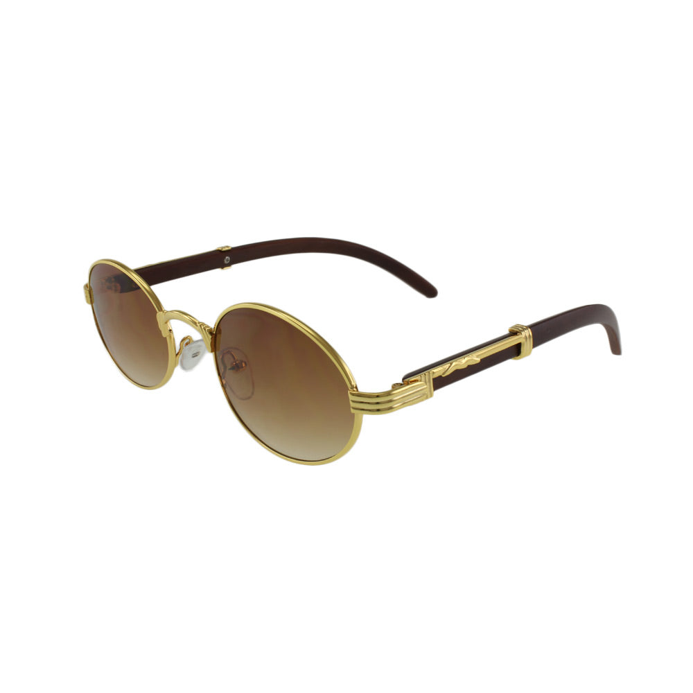 MQ Huncho Sunglasses in Gold / Brown