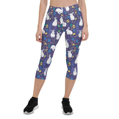 Easter Bunnies Capri Leggings for Women