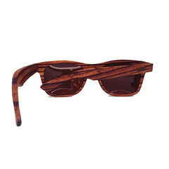 Zebrawood Full Frame Polarized Sunglasses with Case