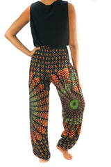 Black Chakra Harem Pants, Hippie Pants, Boho Pants