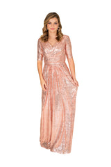 Sequin Fit and Flare Gown