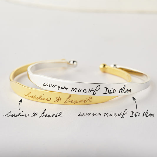 Handwritten Bracelet Memorial Handwriting Jewelry