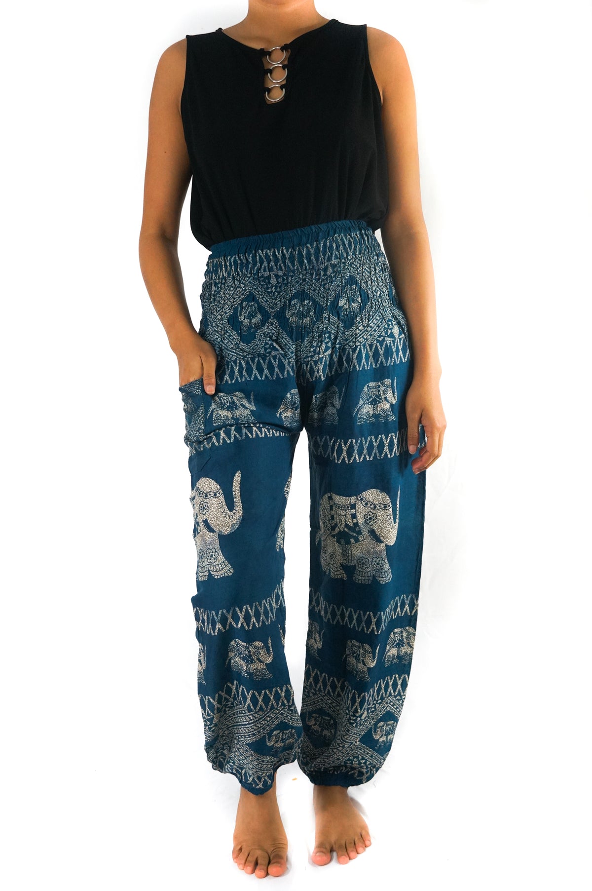 Teal ELEPHANT Pants Harem Pants Women Boho Pants Hippie