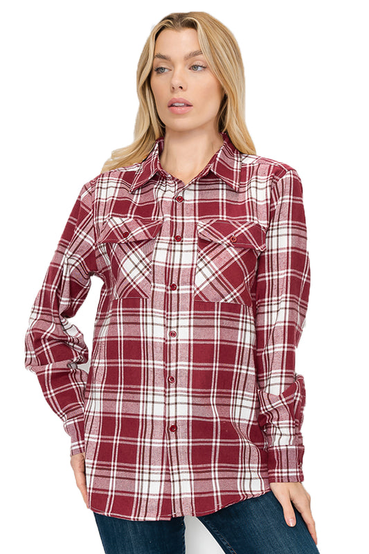 Oversize Boyfriend Plaid Checkered Flannel