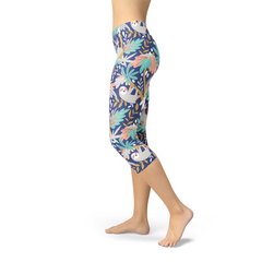 Womens Sloth Capri Leggings