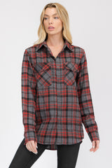 Oversize Boyfriend Plaid Checkered Flannel