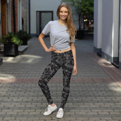 Womens Black Camo Leggings