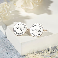 Personalized Groom Cufflinks, Coordinate Cufflinks, Groom Wedding Gift