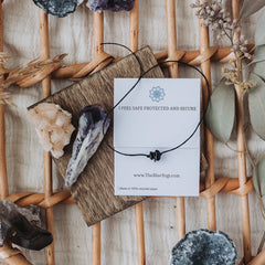 Black Tourmaline Band with an Affirmation