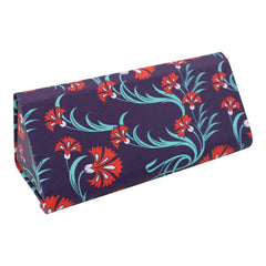 Eco Leather Magnetic Folding Hard Eyewear Glasses Case - Carnation