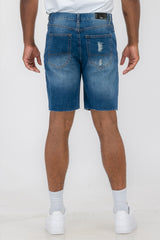 Mens Distressed Denim Shorts