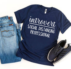 Introvert Social Distancing Professional T-shirt