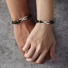 Infinity Names Bracelet For Couple, Anniversary Gift for Boyfriend