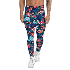 Floral Hibiscus Leggings for Men