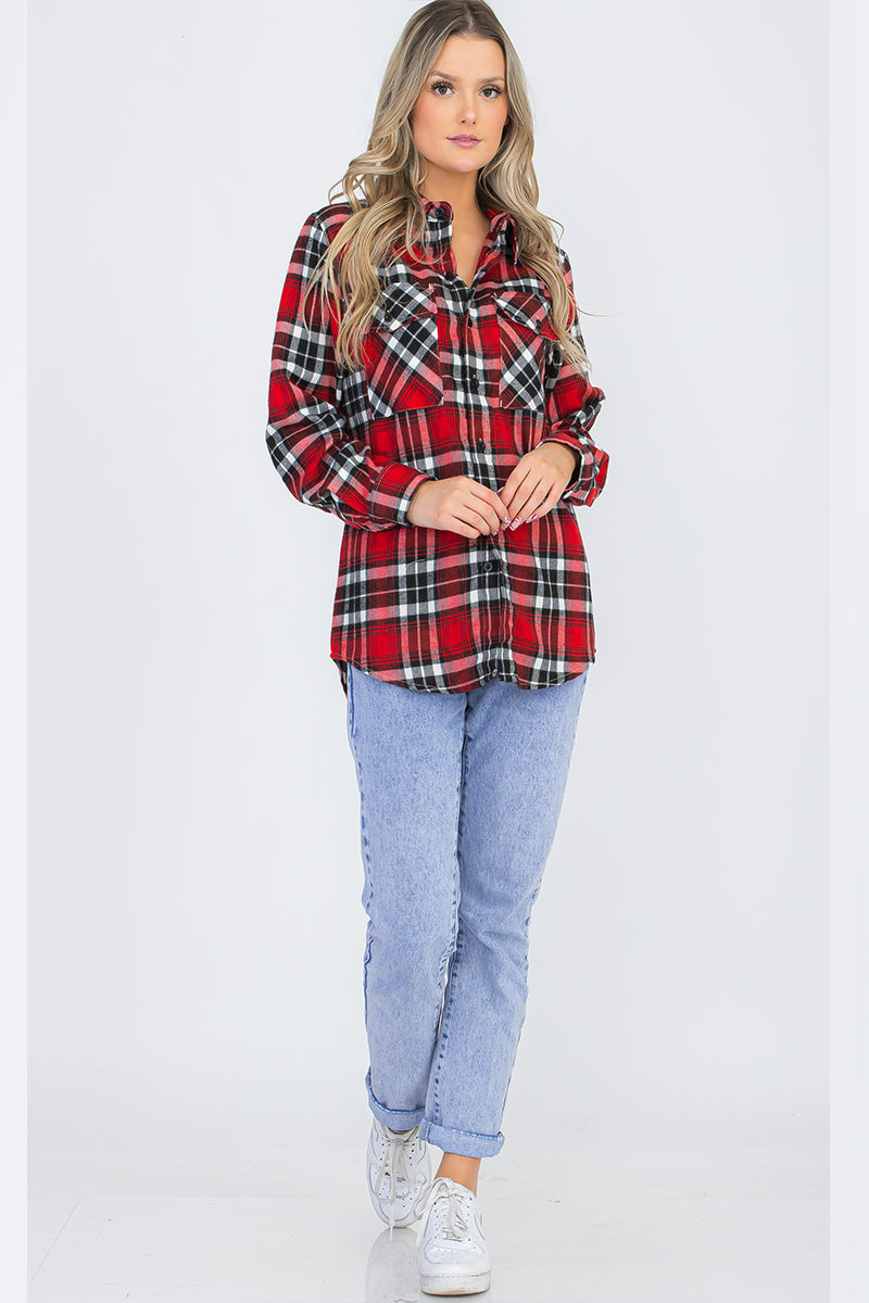 Oversize Boyfriend Plaid Checkered Flannel