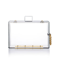 Transparent Acrylic Clear Clasp Clutch