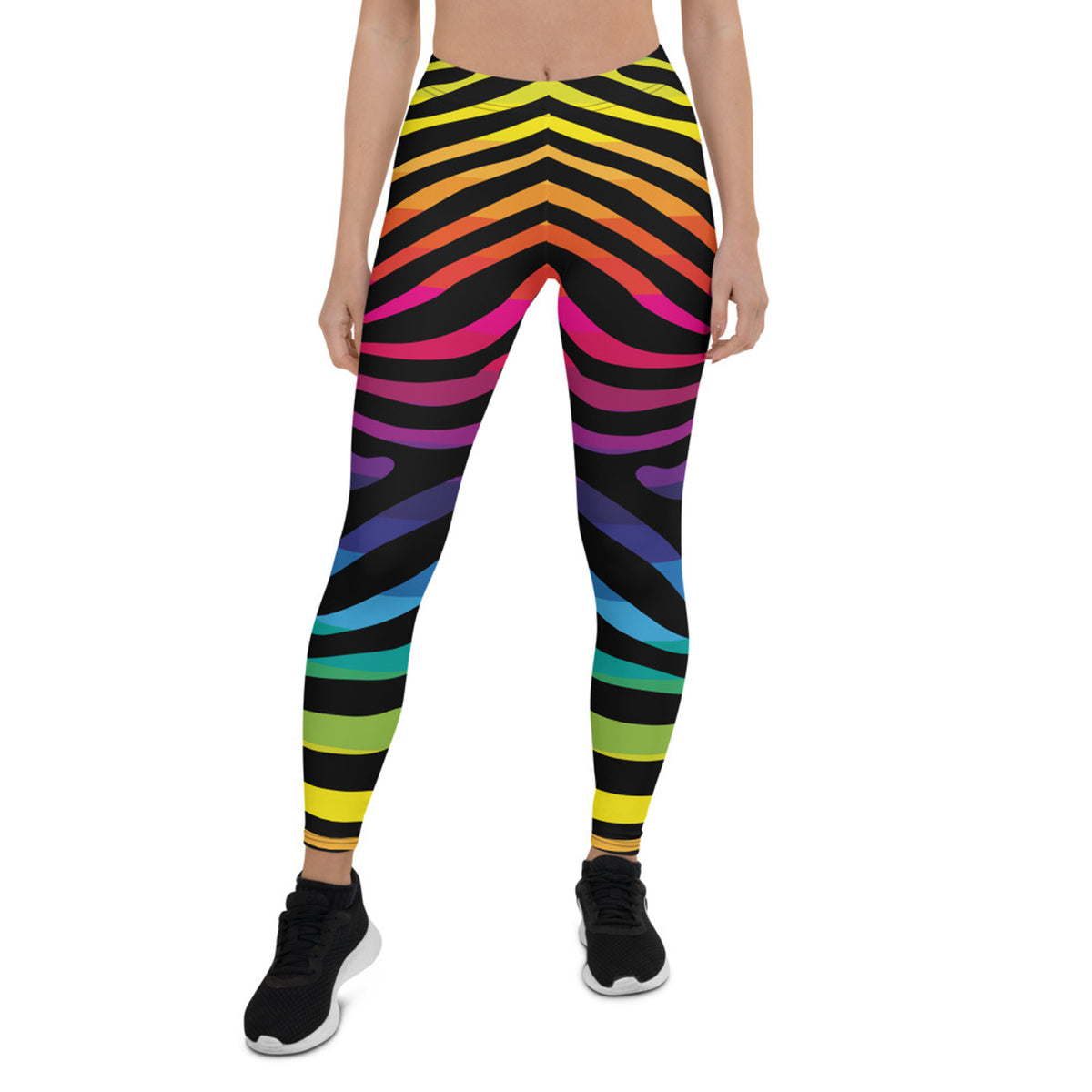 Rainbow Zebra Stripes Leggings for Women